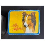 Lot of 2 Vintage Metal Lunch Boxes Roy Rogers and Lassie with Toys