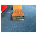 Vintage Game Collection: Cootie Box, Folding Cribbage Board, Dice and Chips Lot