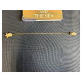 1952 The Old Man and the Sea by Ernest Hemingway with Vintage Mouse Cat Bookmark