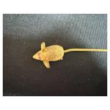 1952 The Old Man and the Sea by Ernest Hemingway with Vintage Mouse Cat Bookmark