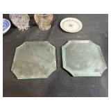 Collection of Miniature Porcelain, Glass and Decorative Items Including Vintage Red Box and Crystal Clown Figurine