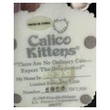 Collection of Figurines Including Calico Kittens, Van Harken Michelle, Glass Birds, and Decorative Pieces