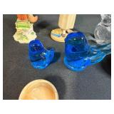 Collection of Figurines Including Calico Kittens, Van Harken Michelle, Glass Birds, and Decorative Pieces