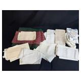 Assorted Vintage Linen Napkins and Embroidered Towels Collection