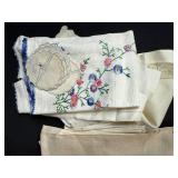 Assorted Vintage Linen Napkins and Embroidered Towels Collection
