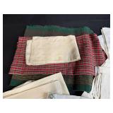 Assorted Vintage Linen Napkins and Embroidered Towels Collection