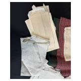 Assorted Vintage Linen Napkins and Embroidered Towels Collection