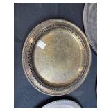 Vintage Silverplate Serving Trays and Flatware Collection