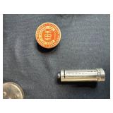 Collection of Vintage Tools and Curios including Padlocks, Wooden Bowl, and Antique Ulu Chopper