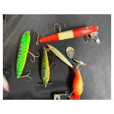 Vintage Fishing Lures, Reels, Floats, and Accessories Collection