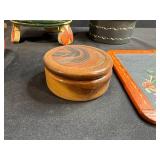 Set of Vintage Norwegian Rosemaling Folk Art Decor Pieces