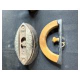 Collection of Antique Cast Iron Sad Irons and Comfort Self-Heating Iron