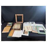 Collection of Picture Frames and Mat Boards Assorted Sizes