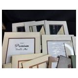 Collection of Picture Frames and Mat Boards Assorted Sizes