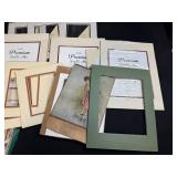 Collection of Picture Frames and Mat Boards Assorted Sizes