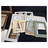 Collection of Picture Frames and Mat Boards Assorted Sizes
