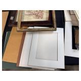 Collection of Picture Frames and Mat Boards Assorted Sizes
