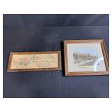 Set of 2 Framed Vintage Prints with Floral and Garden Themes