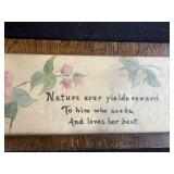 Set of 2 Framed Vintage Prints with Floral and Garden Themes