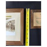 Set of 2 Framed Vintage Prints with Floral and Garden Themes