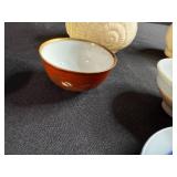 Collection of Miniature Porcelain and Ceramic Dishes and Pitchers, Japan and England Markings