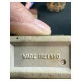 Collection of Wade England and Ireland Porcelain Miniature Buildings with Vintage Boxes and Trinkets