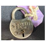 Collection of Vintage and Antique Padlocks with Keys and Chains