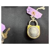 Collection of Vintage and Antique Padlocks with Keys and Chains
