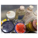 Collection of Metal Polish, Cleaners, and Repair Supplies in Storage Tote = quantities iunverified