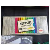 Art and Craft Supplies Lot with Tools, Pastels, and Accessories