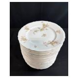 Set of 19 Vienna Floral Porcelain Dinner Plates