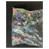 Assorted Glass Pendant Collection with Hearts, Peace Signs, and Decorative Designs