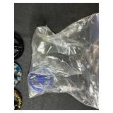 Assorted Glass Pendant Collection with Hearts, Peace Signs, and Decorative Designs