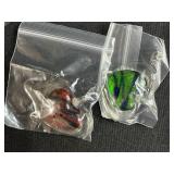 Assorted Glass Pendant Collection with Hearts, Peace Signs, and Decorative Designs