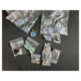 Collection of Glass Art Pendants with Floral and Heart Designs