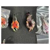 Collection of Glass Flower Pendants in Assorted Designs
