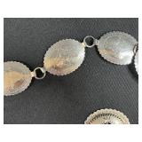 Collection of Western Style Silver Conchos, Buckle, and Belt Parts