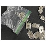 Collection of 4 Silver Tone Western Concho Belts Assorted Designs