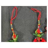 Collection of Hand-Blown Glass Chilis, Frogs, and Snake Figurines