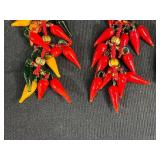 Collection of Hand-Blown Glass Chilis, Frogs, and Snake Figurines