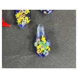 Collection of Hand-Blown Glass Chilis, Frogs, and Snake Figurines