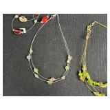 Collection of Beaded Necklaces and Bohemian Glass Earrings