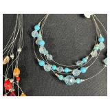 Collection of Beaded Necklaces and Bohemian Glass Earrings