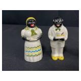 Collection of Vintage Black Americana Ceramic Kitchen Figurines and Salt & Pepper Shakers