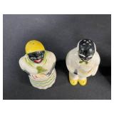 Collection of Vintage Black Americana Ceramic Kitchen Figurines and Salt & Pepper Shakers