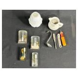 Assorted Vintage Kitchen Collectibles and Souvenir Hourglasses Lot Inc Souvenir China