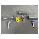 Set of 3 Crystal Wine Stoppers with Gift Boxes and Acorn Trinket Decoration