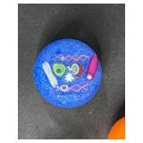 Set of 5 Art Glass Paperweights with Floral and Fruit Designs