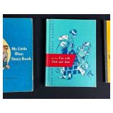 Lot of 3 Vintage Early Reader Books: My Little Blue Story Book, Fun with Dick and Jane, We Work and Play