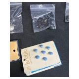Collection of Vintage and Assorted Buttons in Plastic Bin